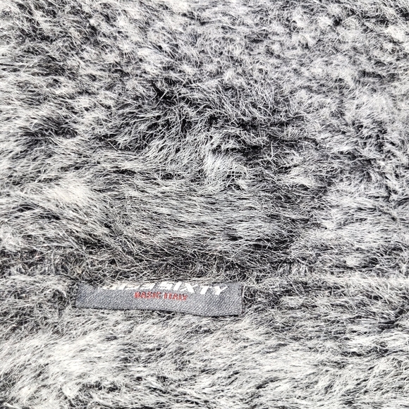 MISS SIXTY Made in Italy Fitted Faux Fur Coat Mid-Length Jacket Snap Gray Size M - Picture 6 of 16